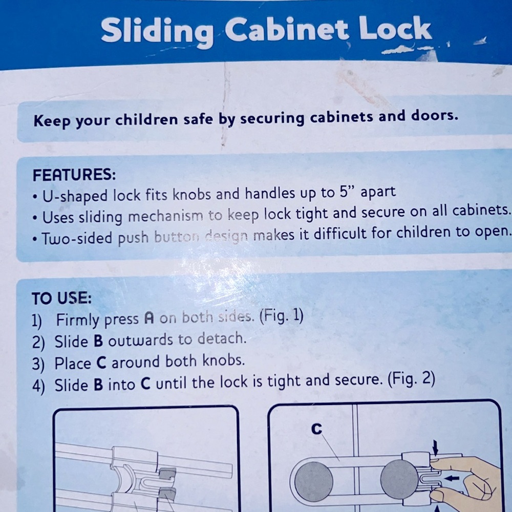 Jool Baby Sliding Cabinet Lock 4-Pack